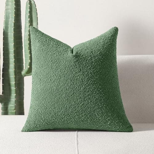 Textured Boucle Solid Pillow Cases, 17.7x17.7 Inch Set of 2