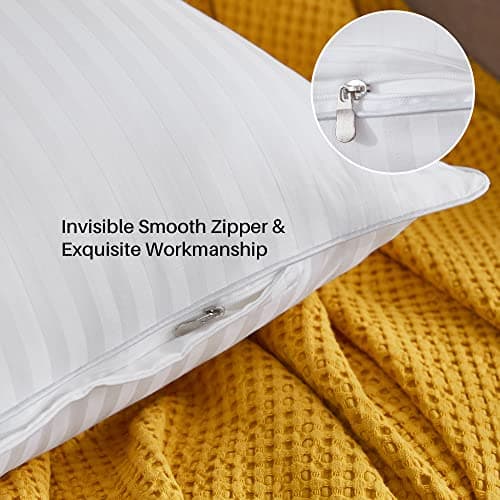 Oubunun White Down Alternative 18x18 Throw Pillows, Pack of 2