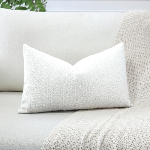 Textured Boucle Throw Pillow Covers for Chair Sofa Bedroom Home Decor