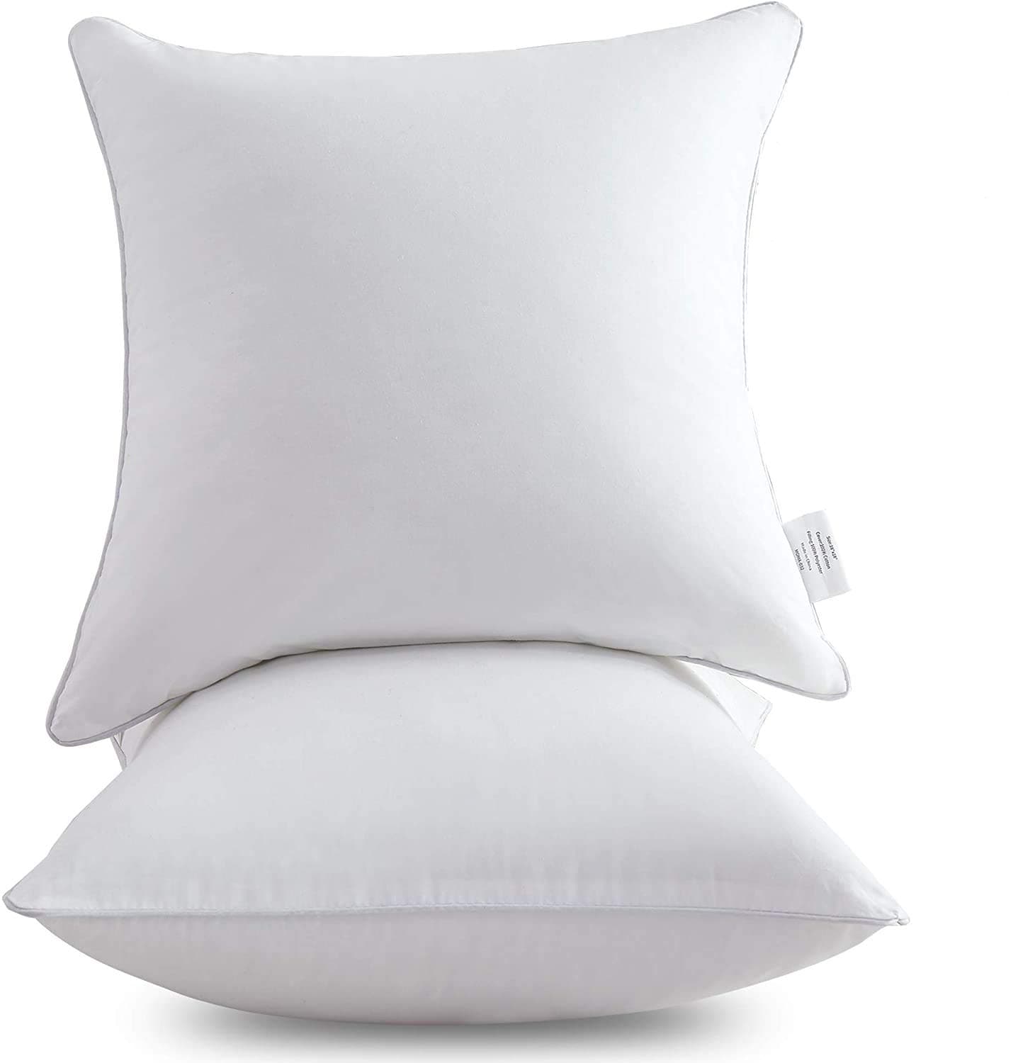 Leeden 20x20 Inch Pillow Inserts - White, Decorative Pair