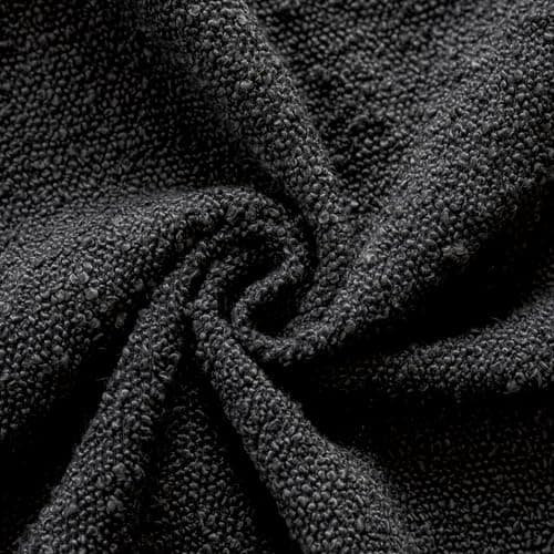 Set of 2 Black Boucle Throw Pillow Covers for Home Decor - 22 x 22 Inch