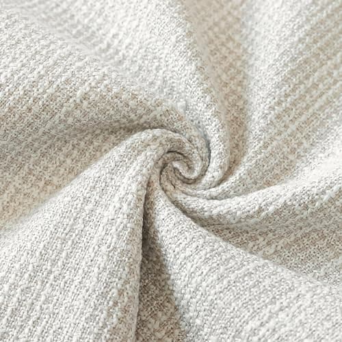 OTOSTAR Set of 2 Beige 18x18 Inch Linen Decorative Pillow Covers for Home, Sofa, Couch, and Bed
