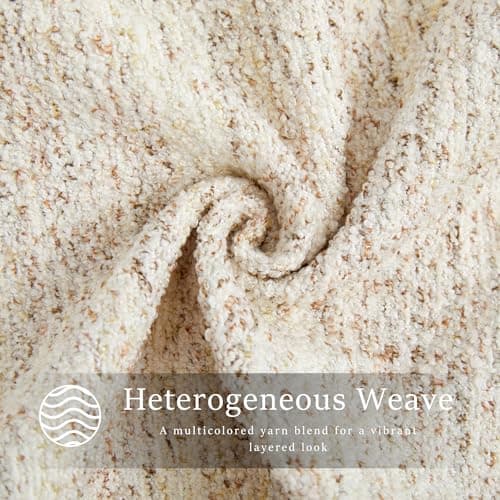 Spring Soft Boucle Throw Pillow Covers, Set of 2 Beige Accent Cushion Covers