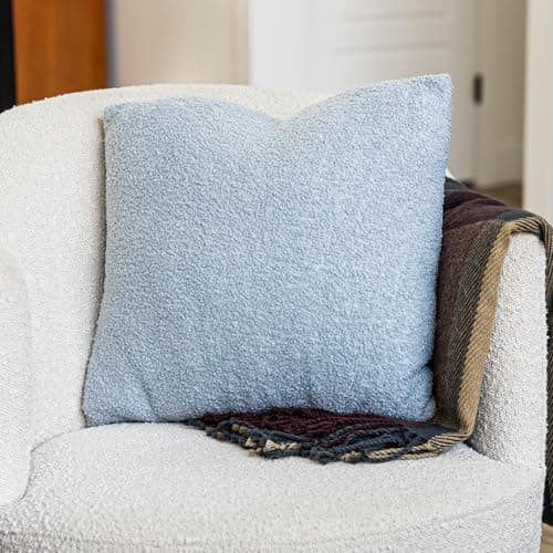 SAMIAH LUXE Black Teddy Boucle Pillow Covers, 18x18, 2pcs, Modern Farmhouse Boho Decor
