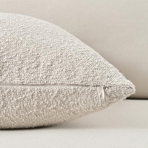 4 Textured Boucle Throw Pillow Covers 18x18 inch for Couch Bed Living Room Decor