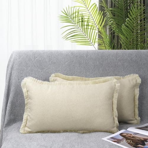 Textured Boucle 18x18 Inch Cushion Cover, Khaki Brown, Cozy Home Decor