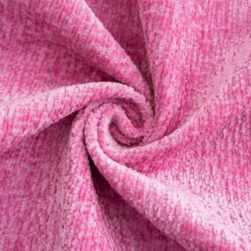 FUTEI Cream Chenille Throw Pillow Covers, 18x18 Inch Set of 2