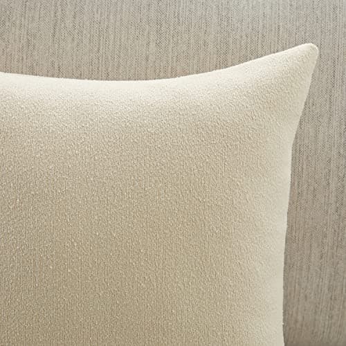 Meekio Neutral 18x18 Inch Soft Boucle Pillow Covers for Sofa Décor