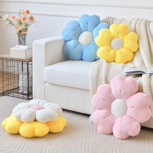 Flower Shaped Decorative Throw Pillow