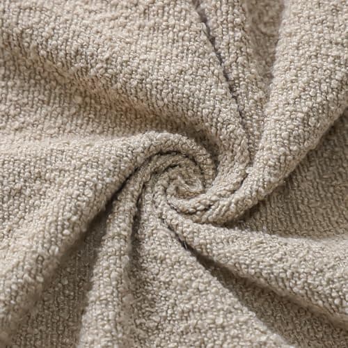 Textured Boucle Throw Pillow Covers 12x20 Inch Ivory White (Pack of 2)