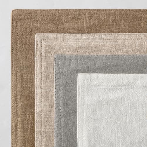 Neutral Linen Pillow Covers Set of 4 for Modern Home Decor (18x18 Inch)