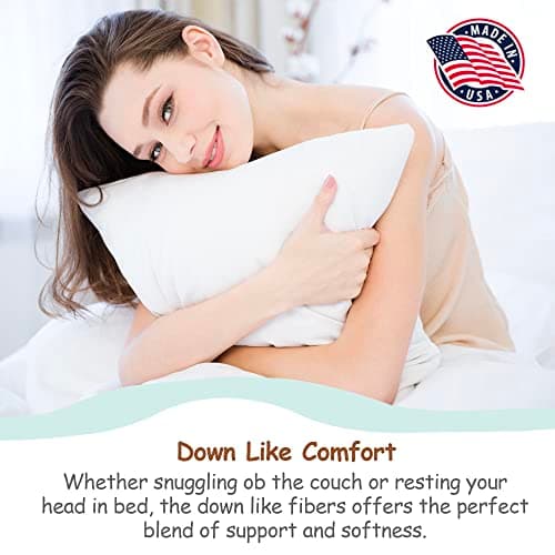 Pillowflex 26x26 Down Alternative Pillow Insert - Ultra Soft Decorative Throw
