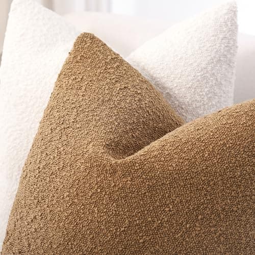 Decorative Lumbar Pillow Cover 12x20 inches for Couch - Set of 1, Tobacco