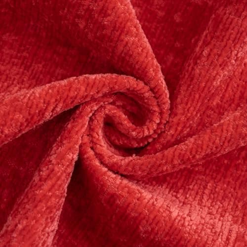FUTEI Cream Chenille Throw Pillow Covers, 18x18 Inch Set of 2