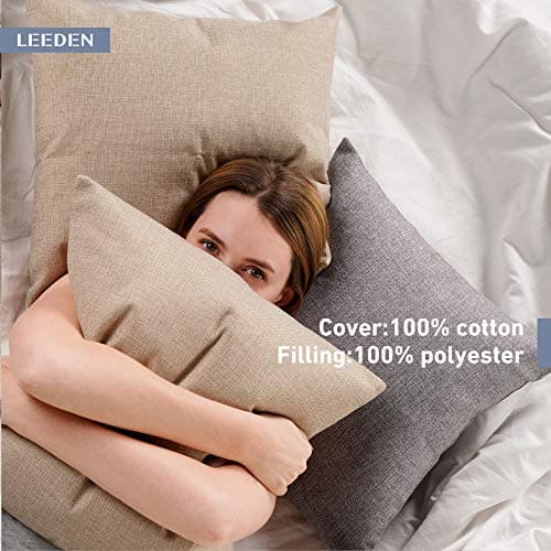 Leeden 20x20 Inch Pillow Inserts - White, Decorative Pair