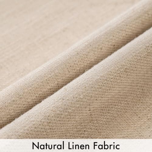 MIULEE Set of 2 Natural Beige Linen Pillow Covers 18x18 Inch for Home Decor, Couch, and Sofa