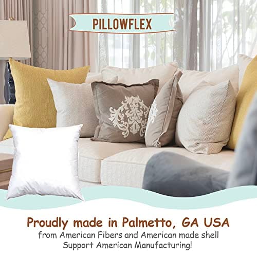 Pillowflex 26x26 Down Alternative Pillow Insert - Ultra Soft Decorative Throw