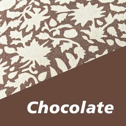 Set of 2 Neutral Floral Throw Pillow Covers for Farmhouse Decor, 18x18 Inch