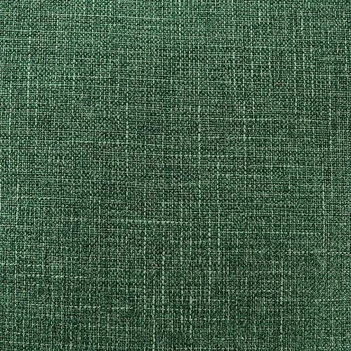 Set of 2 Emerald Green Linen Throw Pillow Covers 20x20 Inch with Vintage Buttons/Hidden Zipper for Couch or Bed.
