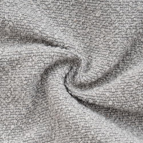 Patchwork Textured Boucle Throw Pillow Cover 18x18 Inch, Cozy Soft Gray Decor for Chair Sofa Bedroom