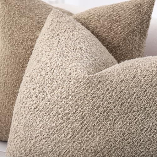 Oatmeal 16x16 Inch Decorative Throw Pillow Cover