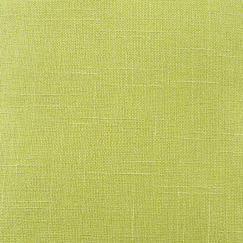 Set of 2 Emerald Green Linen Throw Pillow Covers 20x20 Inch with Vintage Buttons/Hidden Zipper for Couch or Bed.