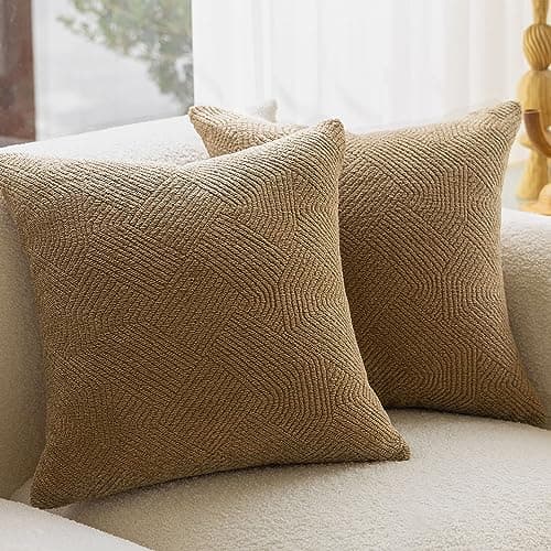 Luxury Neutral Boucle Pillow Covers Set of 2 for Couch or Bed