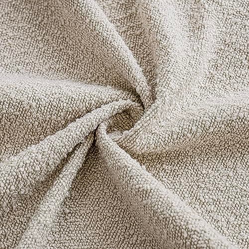 Textured Boucle Throw Pillow Covers - Cozy Solid Accent Cases for Home Decor, 18 x 18 Inch