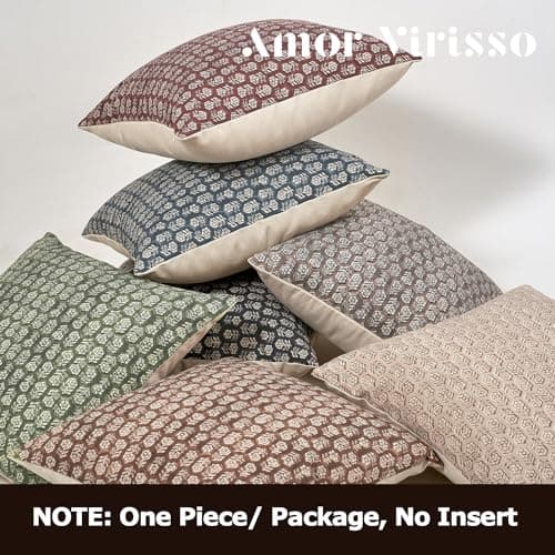 Amor Virisso Cloud Cream 18x18 Floral Pillow Cover Accent Sofa Decor
