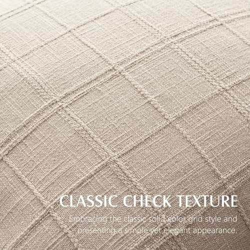 Set of 2 Decorative Linen Pillow Covers for Farmhouse and Boho Home Decor, 18×18 Inch