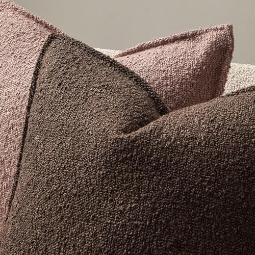 Brown Boucle Throw Pillow Covers 20x20 Set of 2 for Couch Bedroom Sofa