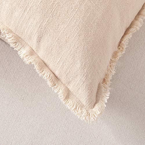 Linen Lumbar Decorative Throw Pillow Cover for Couch Sofa Bed Outdoor
