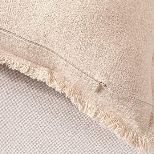 Linen Lumbar Decorative Throw Pillow Cover for Couch Sofa Bed Outdoor