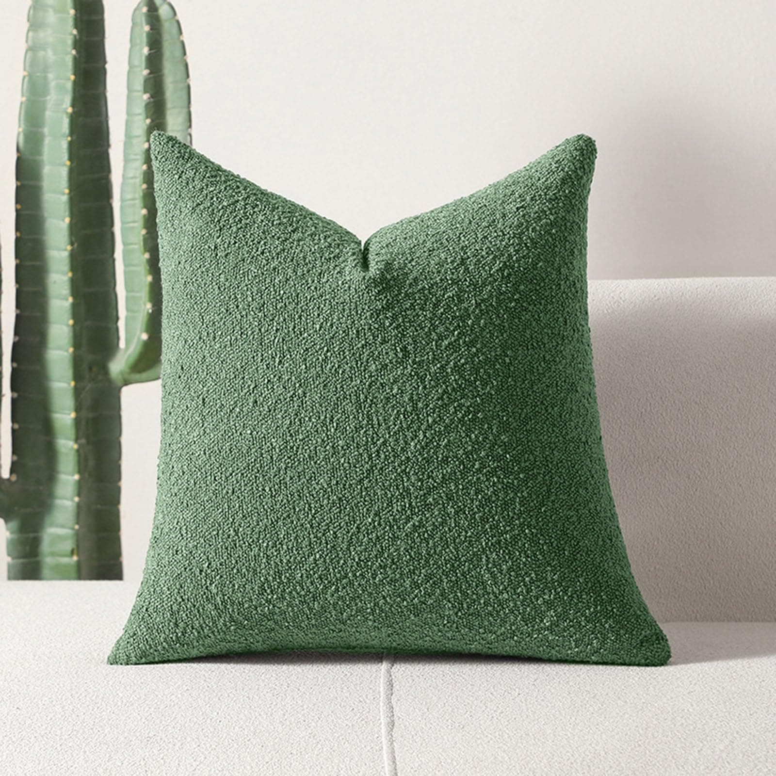 Textured Boucle Solid Pillow Cases, 17.7x17.7 Inch Set of 2