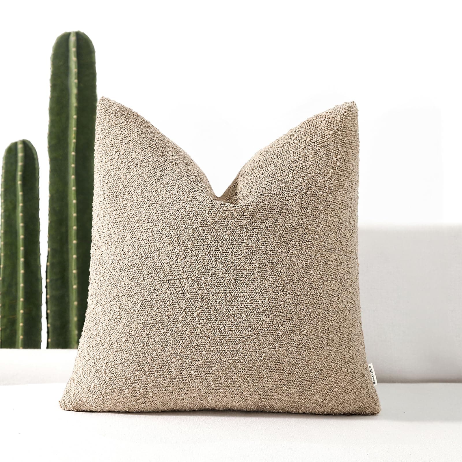 Oatmeal 16x16 Inch Decorative Throw Pillow Cover