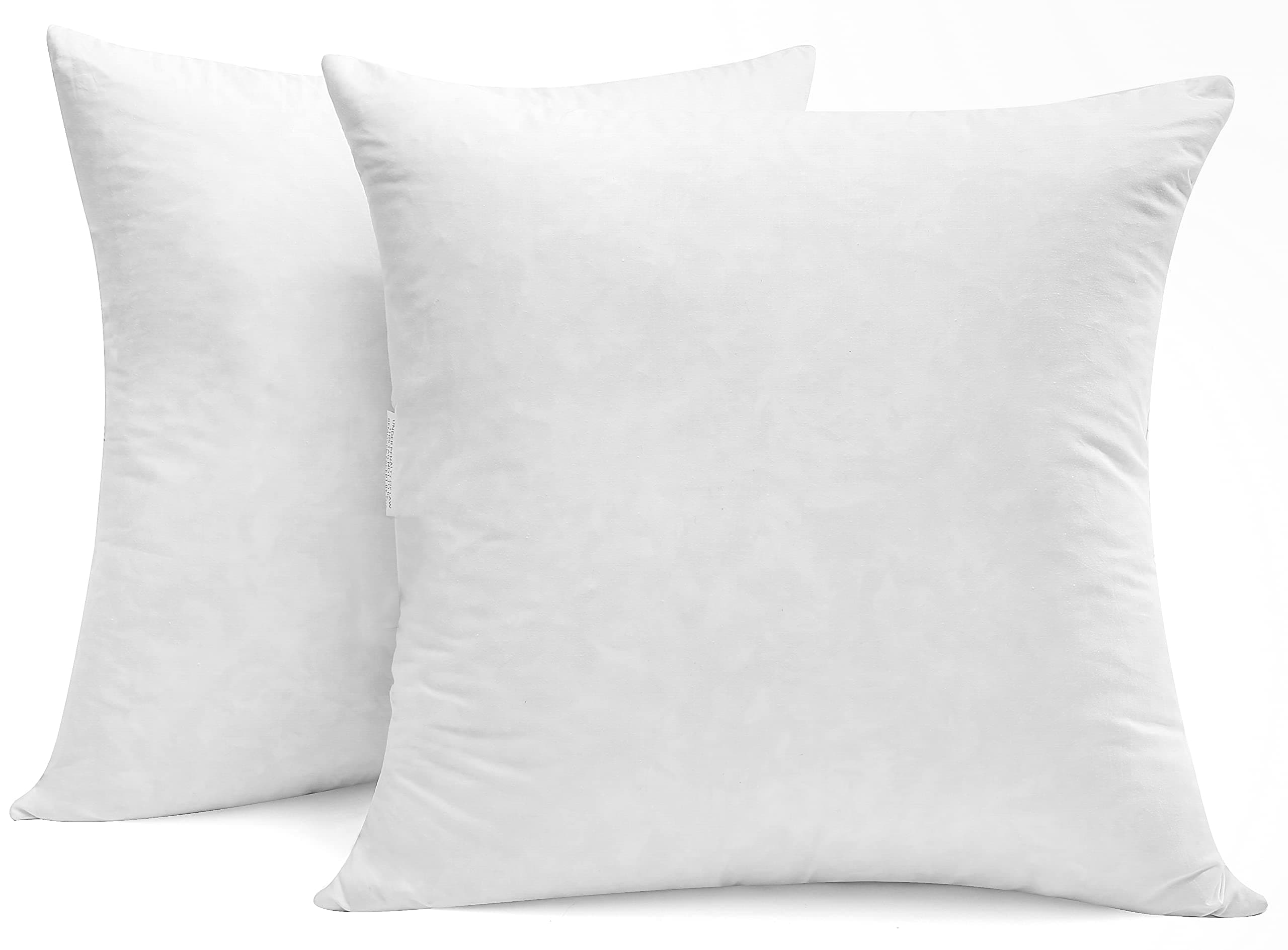 Luxury Goose Down Pillow Inserts, 20x20IN, Ultra-Soft, High Fill Weight, Pack of 2, White