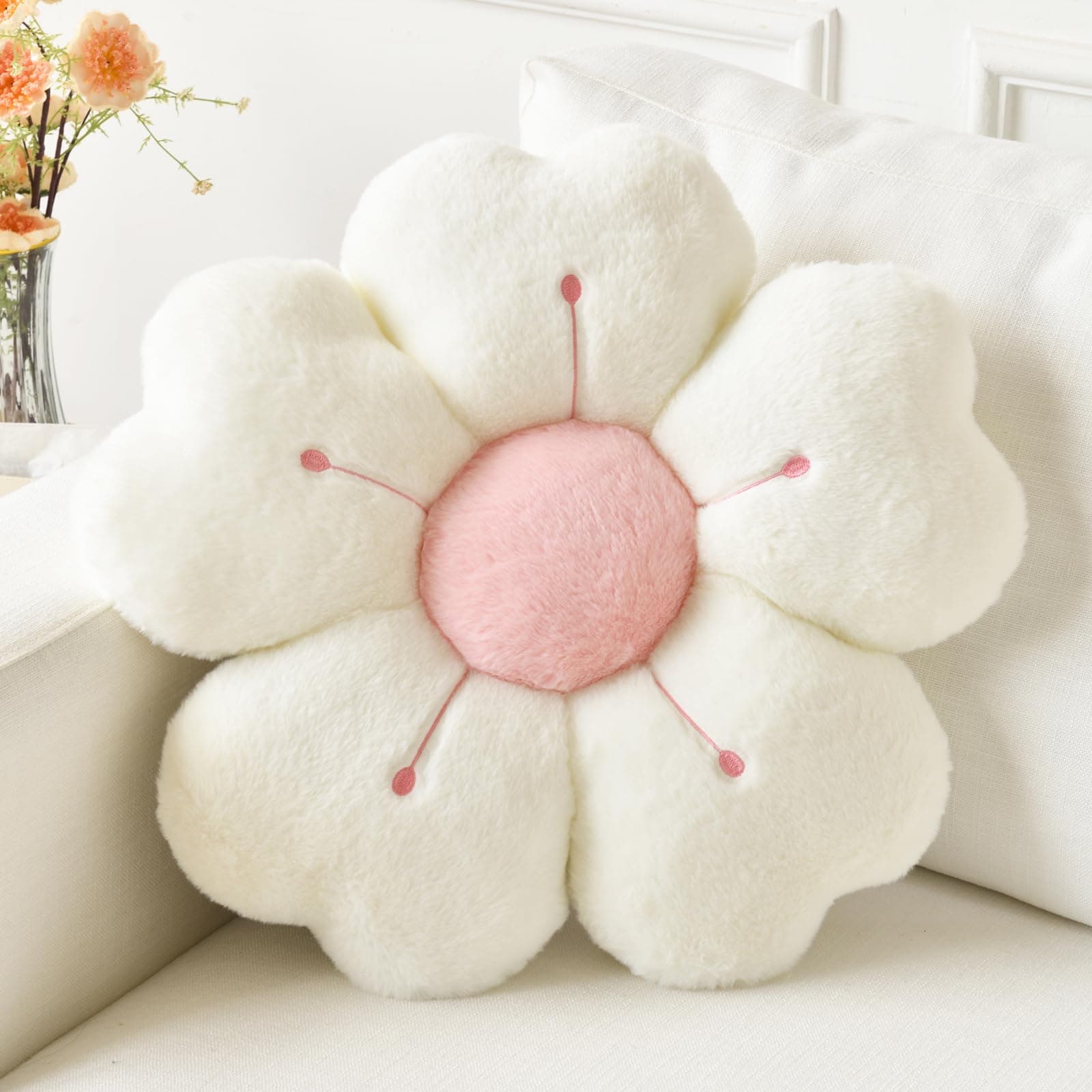Flower Shaped Decorative Throw Pillow